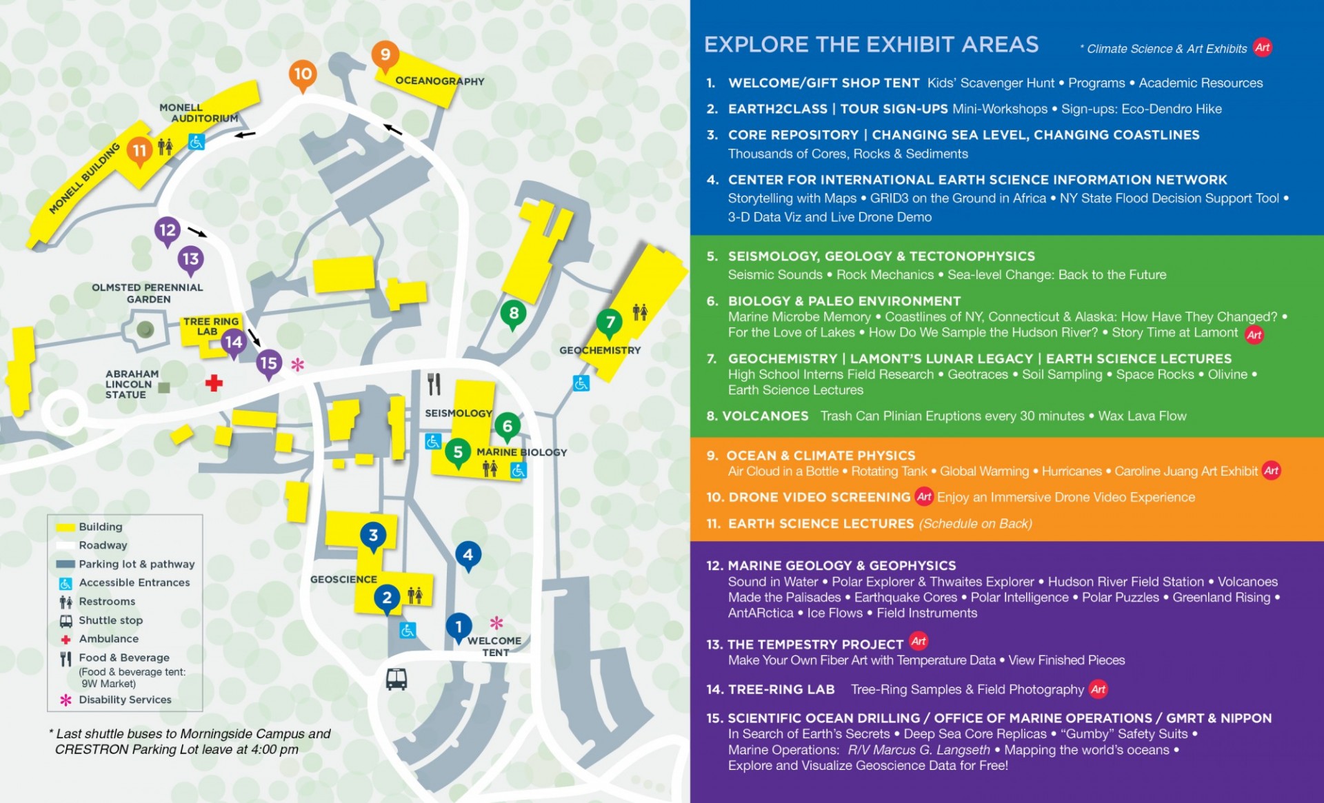 Explore the 2022 Exhibit Map & Lecture Schedule! LamontDoherty Earth